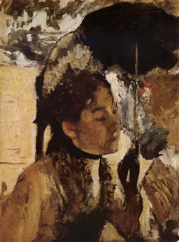 Edgar Degas The Woman Play Parasol oil painting image